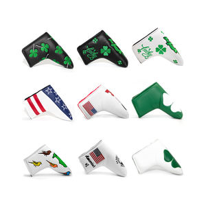 Custom Embroidery Premium Leather Strong Magnetic Closure Golf <b>Putter</b> Headcover Colorful Cute Golf Blade <b>Putter</b> <b>Cover</b> - Product Image 2