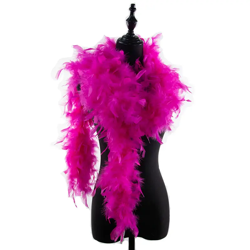 Vendita calda fai da te per cucire piume di tacchino Boa decorazione Chandelle Marabou piuma Boa