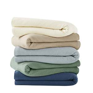 Couverture en tricot à carreaux pour adultes, couverture <span class=keywords><strong>de</strong></span> canapé, couverture <span class=keywords><strong>de</strong></span> voyage pour lits, couverture en coton peigné, couverture <span class=keywords><strong>de</strong></span> sieste, 200 cm x 230 cm - Product Image 4