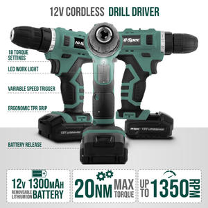 Taladro Eléctrico de 12V de Alta Gama con Batería de Litio, Velocidad Variable, Kit de Herramientas Eléctricas para el Hogar - Product Image 5