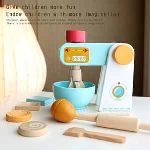 Toddler Pretend Play Cooking Set Safe Learning <b>Baking</b> Kitchen <b>Accessories</b> Wooden Stand Mixer Toy for Kids - Product Image 2