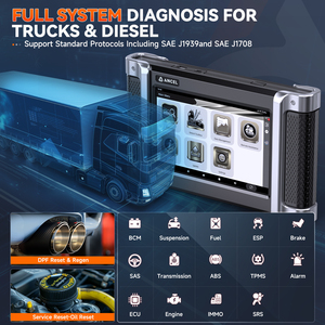 Herramienta OBD2 de Regeneración de DPF para Camiones Pesados ANCEL HD8000 - Product Image 2