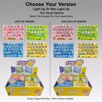 Clavier Fidget à 26 touches avec boutons tactiles lumineux et non lumineux, motifs sur le thème des animaux, options sac OPP et boîte de présentation
