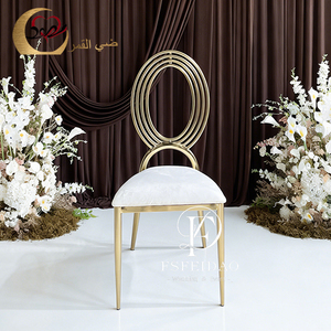 Salle à manger moderne et élégante en acier inoxydable et velours/cuir PU pour hôtel, extérieur, salon, mariage, restaurant - Product Image 1