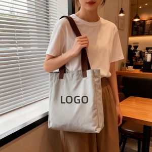 Wiederverwendbare Umweltfreundliche Taschen Großhandel Anpassbares Logo Muster Mini für Frauen Hochwertige Baumwoll-Canvas-Tragetasche - Product Image 5