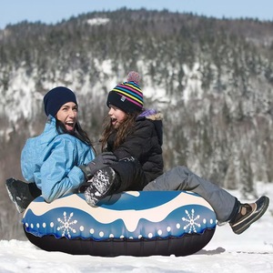 Tube à neige gonflable à motif flocon de neige avec poignées, résistant au froid, en PVC, pour la location en station de <span class=keywords><strong>ski</strong></span> et les divertissements hivernaux - Product Image 6