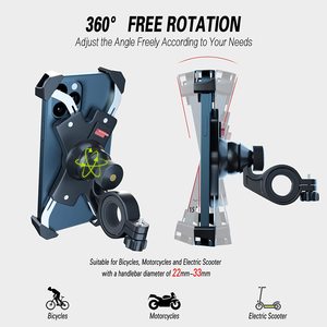 Support de téléphone universel pour vélo, support de téléphone pour vélo électrique, support de téléphone pour moto, support de téléphone à <span class=keywords><strong>4</strong></span> verrous, vente en gros à bas prix - Product Image 3
