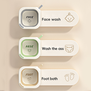 Juego de <span class=keywords><strong>lavabo</strong></span> plegable multifunción, <span class=keywords><strong>lavabo</strong></span> plegable de plástico con diseño de dibujos animados para viajes infantiles - Product Image 3