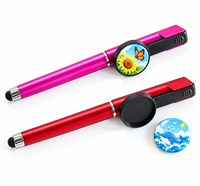 Stylo bille à poussoir personnalisé de 25 mm avec pièces de badge photo pour cadeau promotionnel