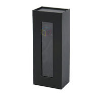 Caja de Regalo de Cartón Rígido con Tapa Abatible Roja Premium, Empaque Personalizado con Logotipo Estampado en Caliente, Ventana Transparente e Inserto de Espuma