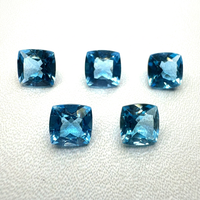 Topaze bleue naturelle AAA+ de formes variées, certifiée par un tiers, marque FF Jewellers, effet de jeu de couleurs, pour la fabrication de bijoux