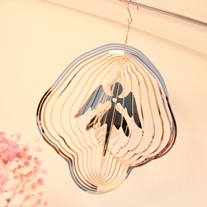 Molinetes de Viento Reflectantes con Forma de Ángel, Adornos Brillantes de Ángel, Dispositivos para Ahuyentar Aves, Decoración de Querubín, Molinetes de Viento Metálicos - Product Image 5