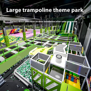 Playpedia Factory, équipement <span class=keywords><strong>de</strong></span> parc d'aventure commercial <span class=keywords><strong>de</strong></span> 1000 m², grand parc <span class=keywords><strong>de</strong></span> trampolines intérieur, parc <span class=keywords><strong>de</strong></span> trampolines sur mesure à thème - Product Image 2