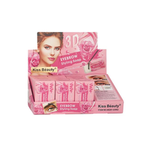 Gel à sourcils professionnel naturel 3D, waterproof, longue tenue, double embout avec brosse, sans produits chimiques