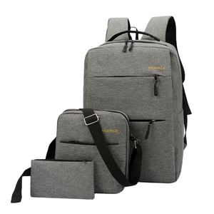 Custom Fashionable Outdoor Travel Strong Bagpack Business Nylon Mens <b>Laptop</b> Backpack Set 3 with USB <b>Charger</b> - Product Image 1