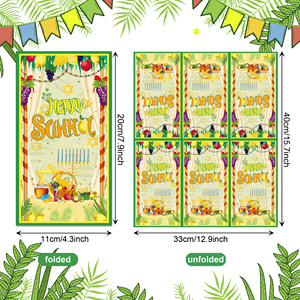 Huancai 20 PCS <span class=keywords><strong>Happy</strong></span> Sukkot Serviettes D'invité Jetable Papier Dîner <span class=keywords><strong>Serviette</strong></span> Salle De Bains Essuie-mains pour Festival Juif Articles De Fête - Product Image 2