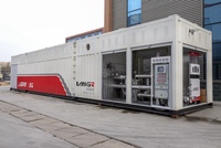 Módulo Compacto de Reabastecimiento de GNL Montado sobre Plataforma Langrun con Sistema SCADA, Característica Antiexplosión, Potencia de 100KW, Velocidad de Llenado de 18 M/h