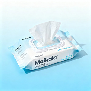 Lingettes humides pour bébé jetables à bas prix, ultra douces, en tissu non tissé, 100% eau pure, lingettes humides pour le visage, respectueuses de la peau - Product Image 3