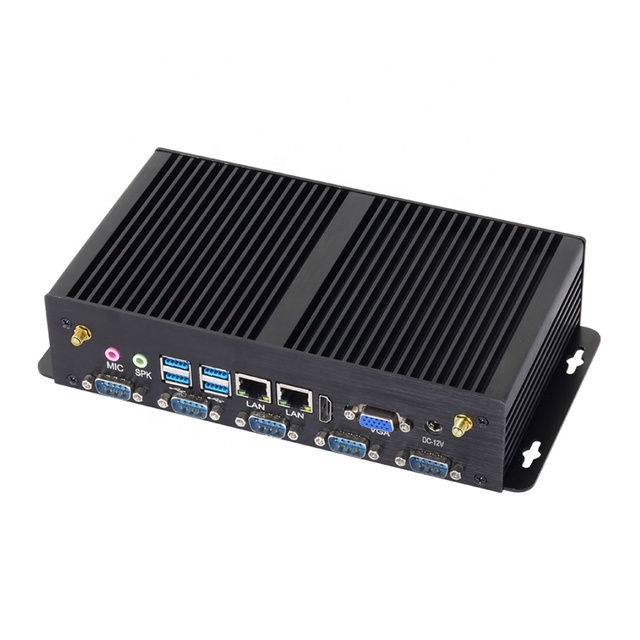 HelorPC Fanless Industrial Mini PC 2955U 6 COM 4 RS232/2 RS485 Industry Pc With Wifi Mini Computadoras