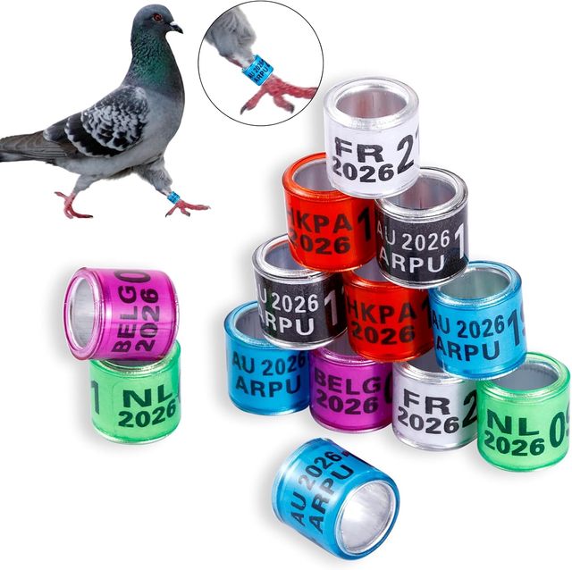 New Multicolor Aluminium Plastic Pigeon Leg Rings Bird ID Tracking Bands Laser Engraved ISO Certified Waterproof Damage-Proof