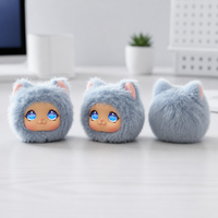 Peluche parlante intelligente avec coussin vocal IA, yeux lumineux, 4G ESIM, dialogue continu, boule ronde de 10 cm, pour les 14 ans et plus