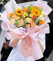 Papier HanSu uni imperméable pour emballage floral, idéal pour la Saint-Valentin, arrangement de fleurs, emballage de bouquets