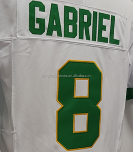 Camiseta de fútbol americano universitario cosida de la mejor calidad blanca Lista para enviar Dillon Gabriel - Product Image 1