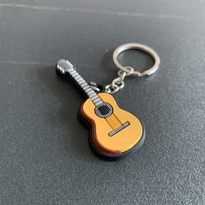 Criativo PVC Soft Instrumentos Musicais Silicone Keychain <span class=keywords><strong>Anime</strong></span> Rubber <span class=keywords><strong>Guitar</strong></span> Piano Keychain Acessórios - Product Image 5