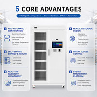 Kiosco con Pantalla Táctil y Gabinete de Herramientas de Autoservicio RFID para Bibliotecas Comunitarias Inteligentes, para Préstamo y Devolución de Herramientas en Bibliotecas Públicas