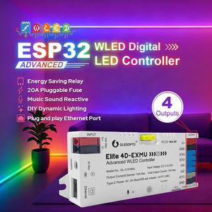 New Gledopto ESP32 WLED Digital <strong>LED</strong> Strip <strong>Controller</strong> Ethernet 4-Output for Programmabled Addressable Pixel RGB RGBW RGBCCT Strip - Product Image 4