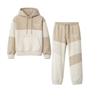 Conjunto Deportivo Unisex de Sudadera con Capucha y Pantalones de Algodón, Estilo Casual, Manga Larga, Corte Holgado, Cierre con Cordón, para Otoño - Product Image 1