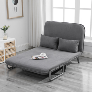 Sofá Cama Doble para Sala de Estar y Comedor, <span class=keywords><strong>con</strong></span> Estructura Metálica Resistente al Calor, Tapicería de Tela, Extensible y Reclinable - Product Image 5