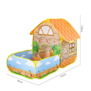 Portable 2 en 1 enfants Playhouse Portable Villa jardin Cottage parc maison jouet <span class=keywords><strong>grand</strong></span> espace jouer tentes avec océan <span class=keywords><strong>piscine</strong></span> à balles - Product Image 2
