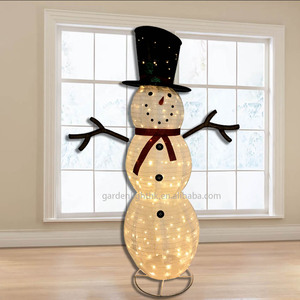 Installation facile 6FT Pop-up Noël bonhomme de neige intérieur et extérieur décor de vacances pour la maison hôtel cour fête - Product Image 5