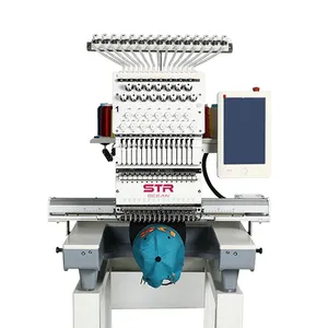 STR OCEAN Fornecimento de fábrica Máquina de bordar profissional Máquina de bordar de computador de cabeça única Máquina de bordar com 1 tampa de cabeça