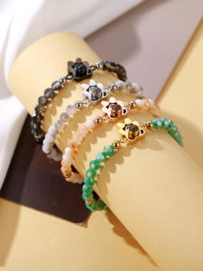 סיטונאי רב-צבע אופציונלי מותאם אישית תמונה קסם אופנתי נשים חיית מחמד צמיד הקרנה נירוסטה זהב 18k זהב - Product Image 5