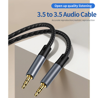 Câble AUX tressé 3,5 mm mâle vers 3,5 mm mâle, neuf, connecteurs plaqués or 24 carats, noyau en alliage d'aluminium, conception anti-emmêlement, téléphone portable