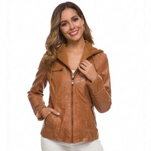 Giacche di pelle di grandi dimensioni alla moda che si ispessiscono in pelle <span class=keywords><strong>invernale</strong></span> giacca con cappuccio abiti da <span class=keywords><strong>donna</strong></span> Cool - Product Image 4