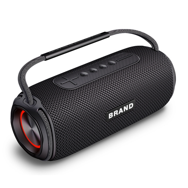 Portable Speaker High Power IPX6 Waterproof Deep Bass Subwoofer TWS Pairing LED Lights Built-in Mic TF Card Outdoor