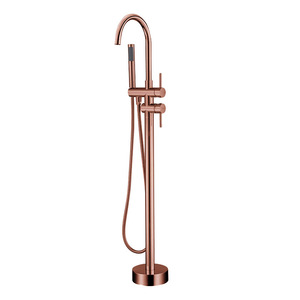 <span class=keywords><strong>Robinet</strong></span> de <span class=keywords><strong>baignoire</strong></span> en laiton autoportant support de sol chromé finition blanche-<span class=keywords><strong>robinet</strong></span> de bain et de douche moderne - Product Image 6
