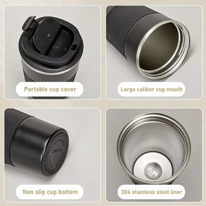 500ML Double paroi isolée sous vide Logo <span class=keywords><strong>personnalisé</strong></span> en acier inoxydable 304 tasses portables dans le <span class=keywords><strong>gobelet</strong></span> à café de voyage avec couvercles - Product Image 4