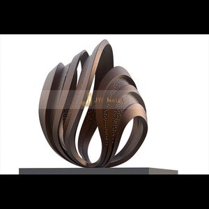 ANW6654 Elegantes Esculturas Personalizadas de Acero Inoxidable que Combinan el Art Deco con la Sofisticación Arquitectónica para Aniversario - Product Image 4