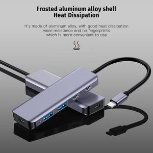 Hubs USB C 2024 OEM/ODM 3.2, hub <span class=keywords><strong>5</strong></span> en 1 usb c, répartiteur de hub type c adaptateur usb 3.0 pour ordinateur portable - Product Image 3