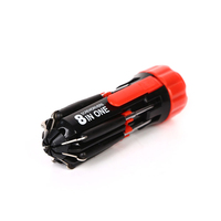 Tournevis électrique portable multifonction 8 en 1 avec lampe de réparation de torche à 6 LED Lampe de poche intégrée Tête de vis Torx