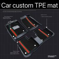 Tapis de sol de voiture en TPE, 3 pièces, entièrement enveloppants, personnalisables, imperméables et antidérapants, vente en gros d'usine