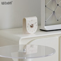 Mandelda horloge murale décoration de la maison luxe en forme de N 3D acrylique dessus de Table horloges de bureau bureau chambre café montre horloge