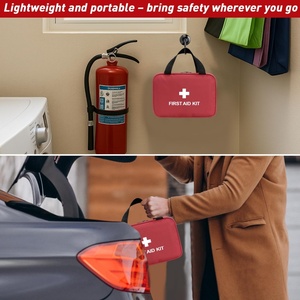 Kit di Pronto Soccorso per Auto, Mini Borsa Compatta in Oxford per Emergenze, Manuale per Avventure all'Aperto, Campeggio, Escursionismo, Viaggi - Product Image 4