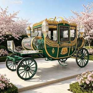รถม้าไฟฟ้ารุ่นใหม่ปี 2026 ZOWN Royal Horse Carriage 4 ที่นั่ง รถแต่งงานสุดหรู แบตเตอรี่ 60V 80A ล้อแบบแข็ง สำหรับใช้ในสวนสาธารณะและสถานที่ท่องเที่ยว - Product Image 1