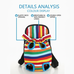 Mochila Porta Mascotas Ligera, Bolsa de Viaje para Perros y Gatos, Chaleco Ajustable para Caminar al Aire Libre - Product Image 1
