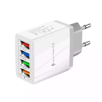 Charge rapide 48W 4 Ports USB QC 3.0 EU US UK adaptateur de prise mur téléphone portable chargeur rapide maison voyage chargeur mural